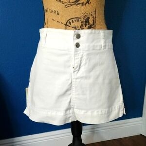 Jordache White Denim Stretch Vintage Mini Sporty Skirt